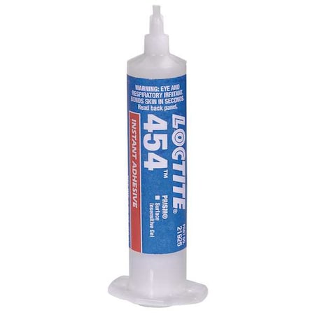 Instant Adhesive, 454 Series, Amber, 1 oz, Syringe