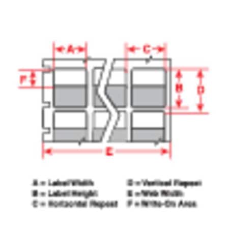 1" x 1-7/16" White on Translucent Label, Self Laminating Vinyl,PK2