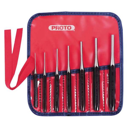 Drive Pin Punch Set,7 Pieces,Steel