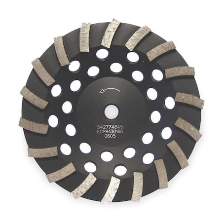 Diamond Sgmnt Cup Wheel,Turbo,7x5/8-7/8