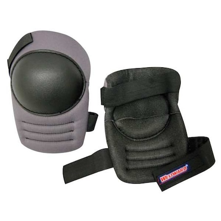 Knee Pad, Swivel, Foam Pad, Plastic Cap, hook-and-loop Closure, 2 Straps, Black, Gray, Universal