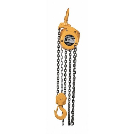 Manual Chain Hoist,4000 lb.,Lift 10 ft.