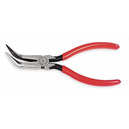 6 5/16 in Proto Bent Needle Nose Plier Plastisol Grip Handle