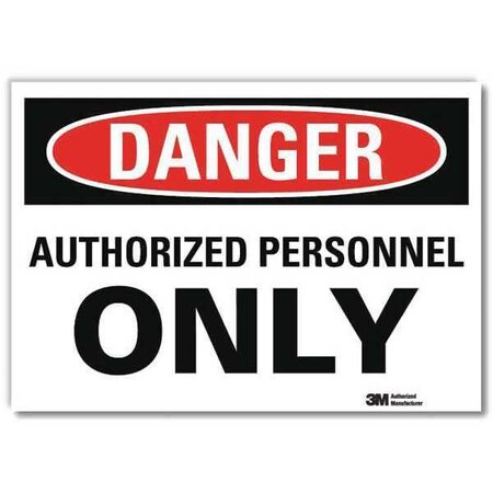 Danger Sign, 10 in H, 14 in W, Reflective Sheeting, Horizontal Rectangle, English, U1-1042-RD_14X10
