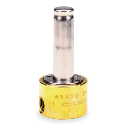 Brass Solenoid Valve Less Coil, Normally Closed, 1/4 in Pipe Size