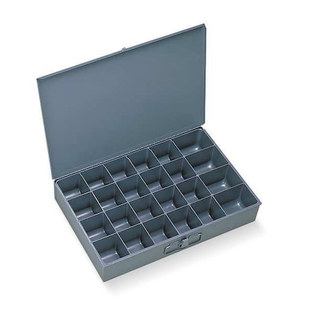 Steel, Compartment Drawer, 12 1/2 in D x 3 1/8 in H x 18 3/8 in W