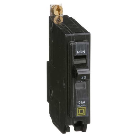 Miniature Circuit Breaker, QO Series, 40A, 1 Pole, 120/240V AC, 10kA at 120/240V AC