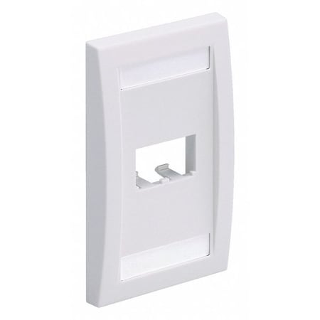 Wall Plate,Single Gang,2 Ports,Ivory