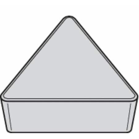 Triangle Turning Insert, Triangle, 3/8 in, TPG3, 0.0156 in, Carbide