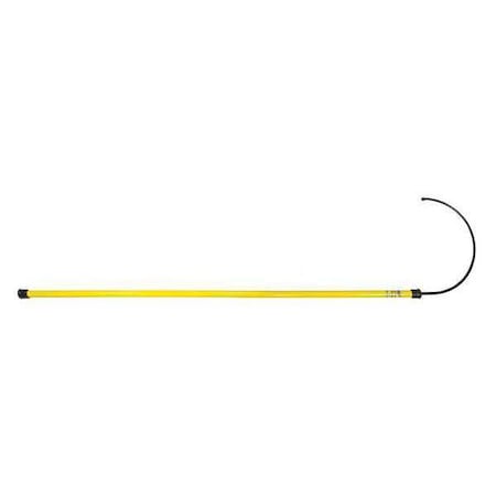 Rescue Hook, 8 ft, Yellow, Fiberglass with Aluminum Bronze Allow Head