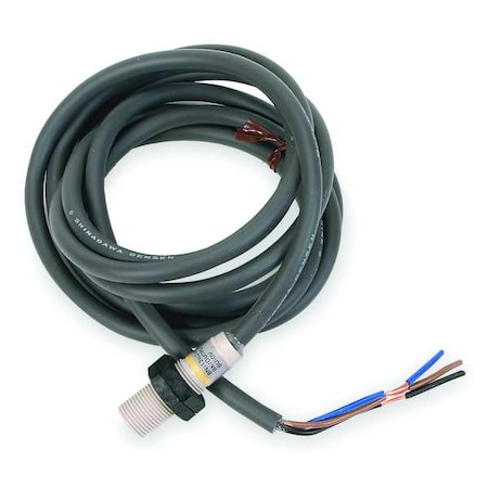 Cylindrical, Inductive Proximity Sensor, 18 mm Dia., Polyarylate Resin, 2 m, Bare Wire, 3 Wires, Shielded