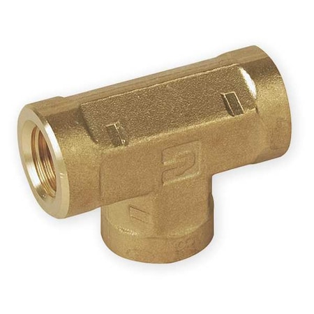Tee Brass Pipe Fitting, 3/8 in Female NPT X 3/8 in Female NPT