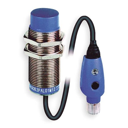 Cylindrical, Inductive Proximity Sensor, 30 mm Dia., Brass, M12, 3 Wires, Shielded