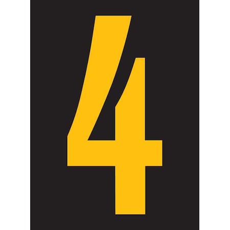 Number Label, Vinyl, 2-7/8 in H, 1-3/4 in W, PK25