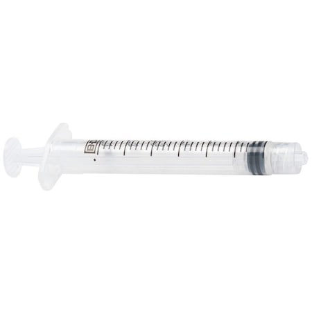 Dispensing Syringe, Luer Lock, 3 cc, Translucent, PK20