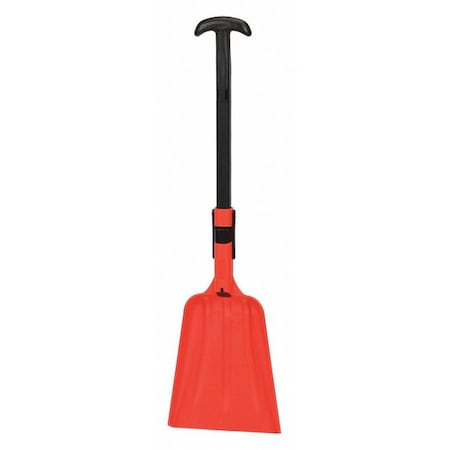 No. 3 Industrial Square Point Shovel, Plastic Blade, 36 in L, Black ABS Plastic Handle