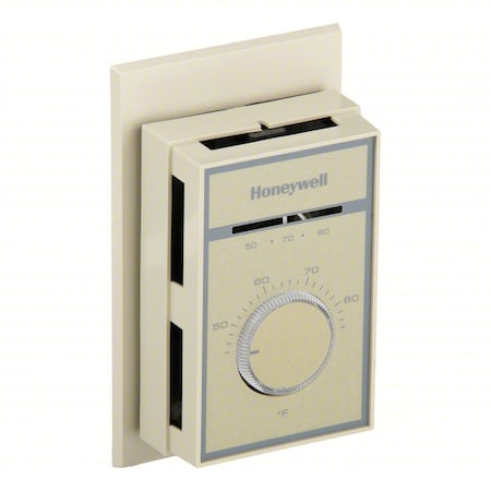 Line Voltage Mechanical Thermostat, Heat or Cool, 44to 86F, Exposed Dial, 120 to 277V AC, 1C, 1H