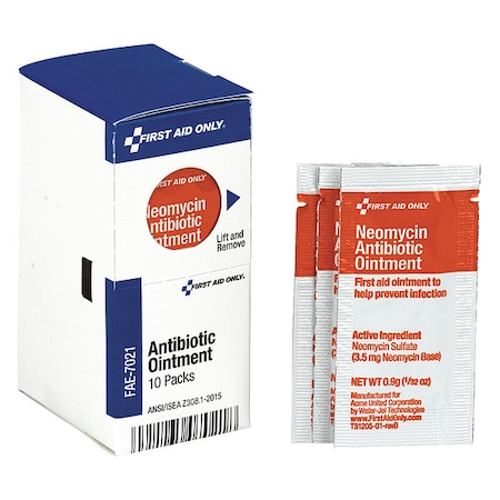 Topical Antibiotic Ointment, Neomycin Sulfate, Smarttab EZ Refill Box, .03 oz Size, 10 PK