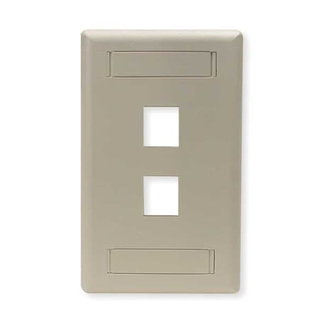 Hubbell 2-Socket IFP12EI Faceplate - 2 x Socket(s) - 1-gang - Electric Ivory