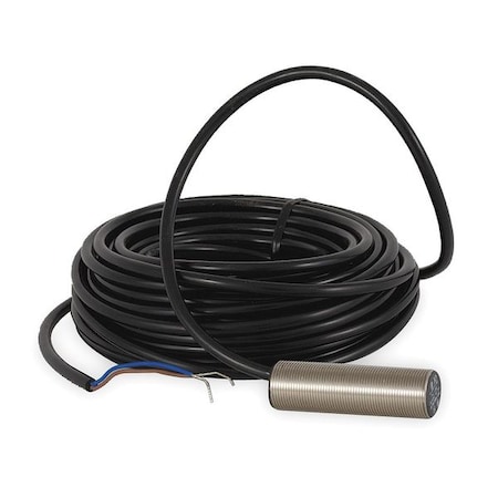 Cylindrical, Inductive Proximity Sensor, 18 mm Dia., Brass, 5 m, Bare Wire, 3 Wires, Shielded