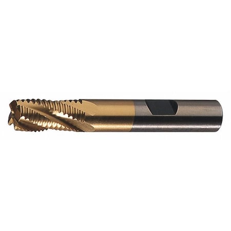 4-Flute PM+ HSS-E Square CC Single Course Roughing End Mill CTD PMRC-TN TiN 3/4x3/4x1-5/8x3-7/8