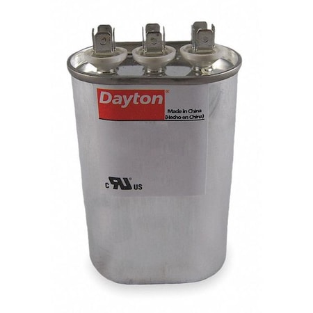 Motor Dual Run Cap,55/5 MFD,370V,Oval