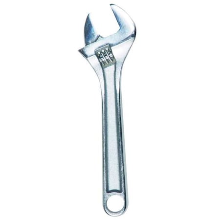 Adj. Wrench,12",1-1/2" Cap.,Chrome