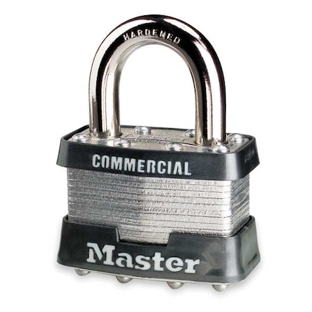 Padlock, Keyed Alike, Standard Shackle, Rectangular Steel Body, Steel Shackle, 3/4 in W