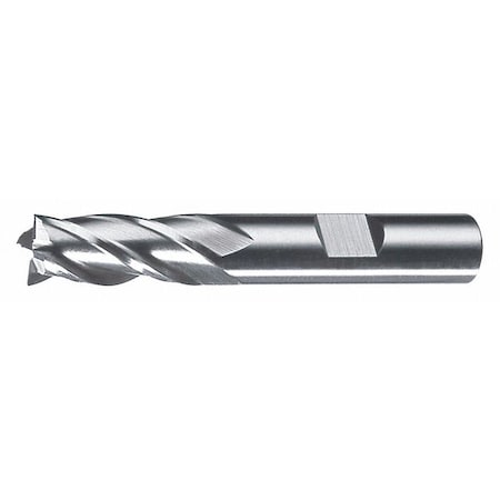 4-Flute HSS Center Cutting Square Single End Mill Cleveland HG-4MC Bright 15mmx1/2x1-3/8x3-3/8