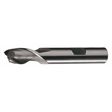 2-Flute HSS Square Single End Mill Cleveland HG-2 Bright 1/2"x1/2"x1-1/2"x3-1/2"