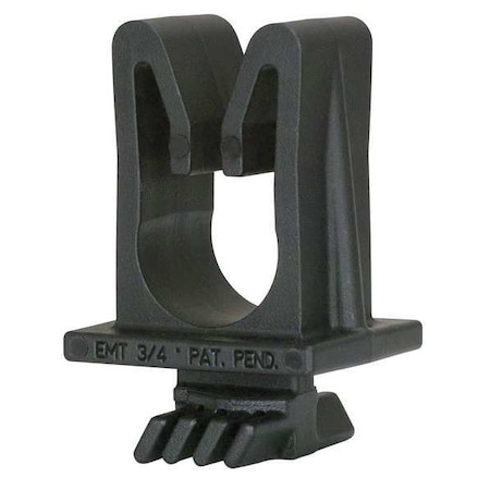 Snap-In Strut Clamp, 1-1/8 in OD Tube, 2-13/16 in H, TPE, Weld-On