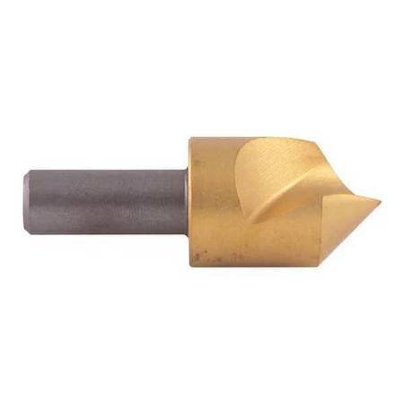 Countersink,1 FL,120 Deg,5/8,Cobalt,TiN