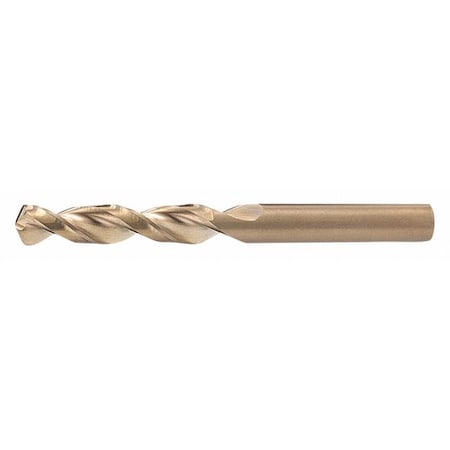 Screw Machine Drill Bit, X Size, 135  Degrees Point Angle, Cobalt, Straw/Bronze Finish