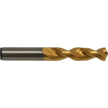 Screw Machine Drill Bit, 5/32 in Size, 135  Degrees Point Angle, Cobalt, TiN Finish, Straight Shank