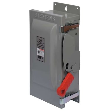 Fusible, Safety Switch, Heavy Duty, 240 V, 2PST, NEMA 1