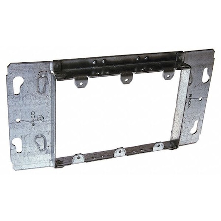 Box Cover, Square Box Type, 3 Gang, Galvanized Steel, Blank Cover Type