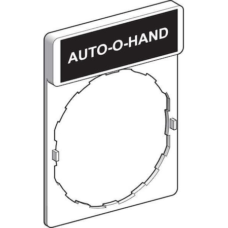 Legend Plate, Rectangular, Auto-Hand