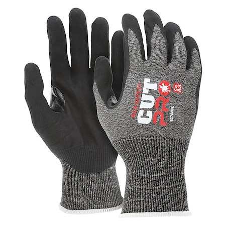 Coated Gloves, Cut Level A3 ,Dipped ,Foam Nitrile ,Sandy ,2XL 12 PK