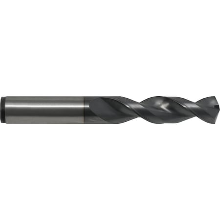 Screw Machine Drill Bit, #14 Size, 135  Degrees Point Angle, Cobalt, TiCN Finish, Straight Shank