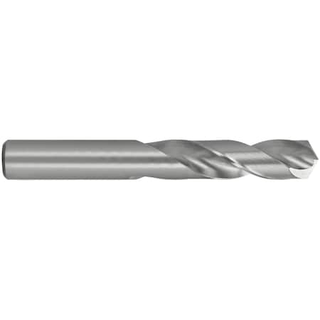 Screw Machine Drill Bit, 7/64 in Size, 135  Degrees Point Angle, High Speed Steel, Bright Finish