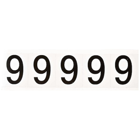 Number Label,1-15in.H Character,Vinyl, PK5