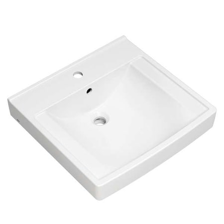 Bathroom Sink,21"x20.25"x7.375",White