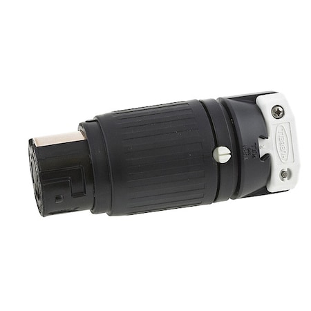 Locking Connector, Non-NEMA, 50 A, 250V DC/600V AC, Three Phase, 3 Pole, Screw Terminals