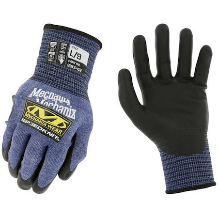 Knit Gloves, Cut Level A7 ,Dipped ,Water-Based Polyurethane ,Smooth ,10 1 PR