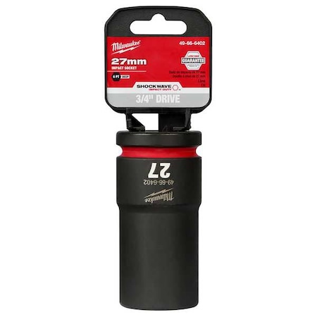 27mm SHOCKWAVE Impact Duty 3/4 in. Drive Deep Well 6 Point Impact Socket