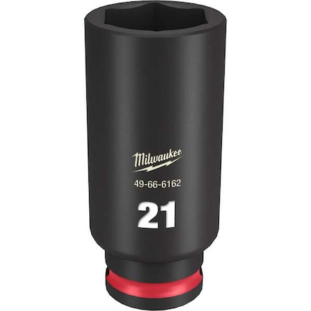 21mm SHOCKWAVE Impact Duty 3/8 in. Drive Deep Well 6 Point Impact Socket