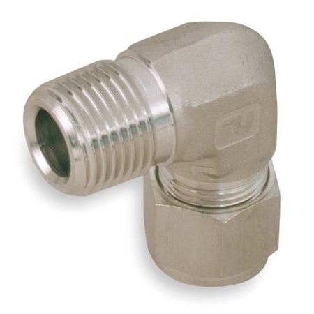 1/4" x 3/8" A-LOK x MNPT SS Male 90 Degree Elbow