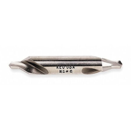 Drill/Countersink Bit,60 Deg,No 2-0,HSS