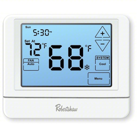 Digital Wall Thermostat,White,1" D