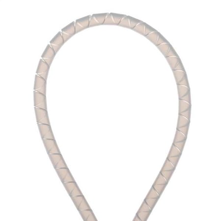 Spiral Wrap, 3 in Max Bundle Dia., 100 ft, Polyethylene, Off White